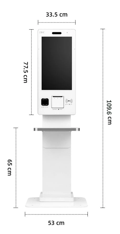 21.5' wall mount touch screen kiosk all in one pos machine with printer android technology machines terminal pos systems