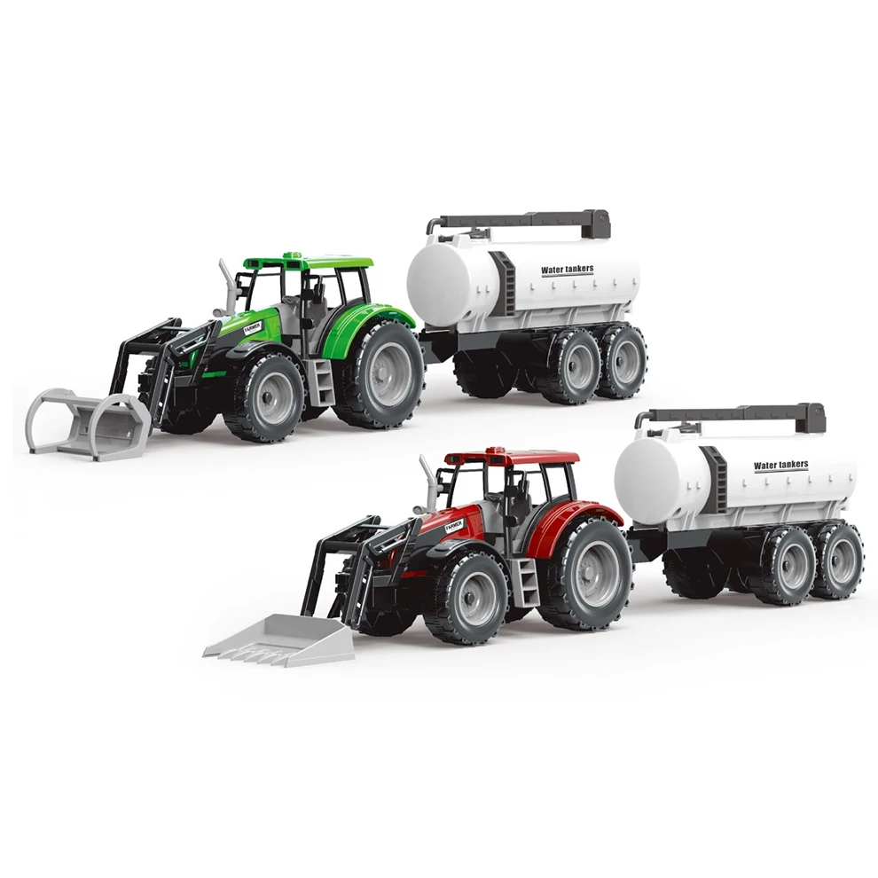 Custom OEM 1:32 Plastic Simulation Farmer Car Friction Tractor Toys For Kids