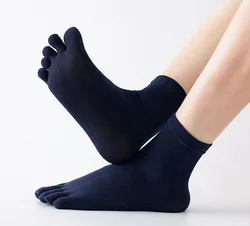 Оптовая продажа, дышащие Нескользящие мужские носки с пятью пальцами