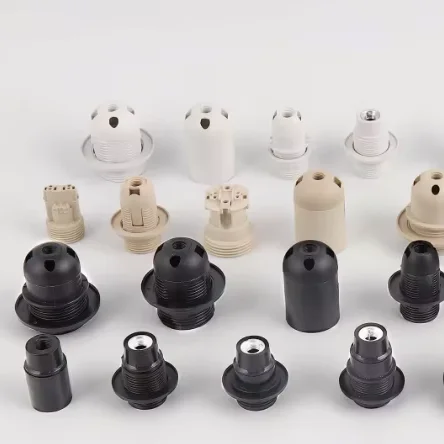 E26 E27 CE VDE white/black threaded bulb holder plastic/bakelite bulb socket for Vintage Farmhouse Lamp Cable DIY Supplies