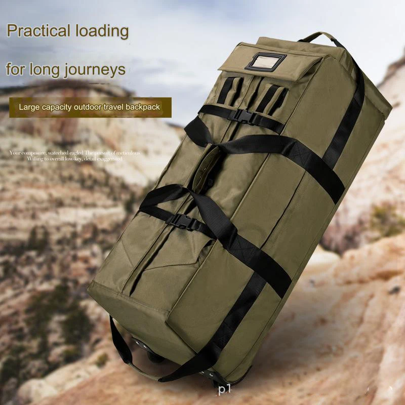 Custom Large Capacity Waterproof Oxford Unisex Combat Tactical Backpack Luggage Foldable Travel Bags Travelling Bag For Men