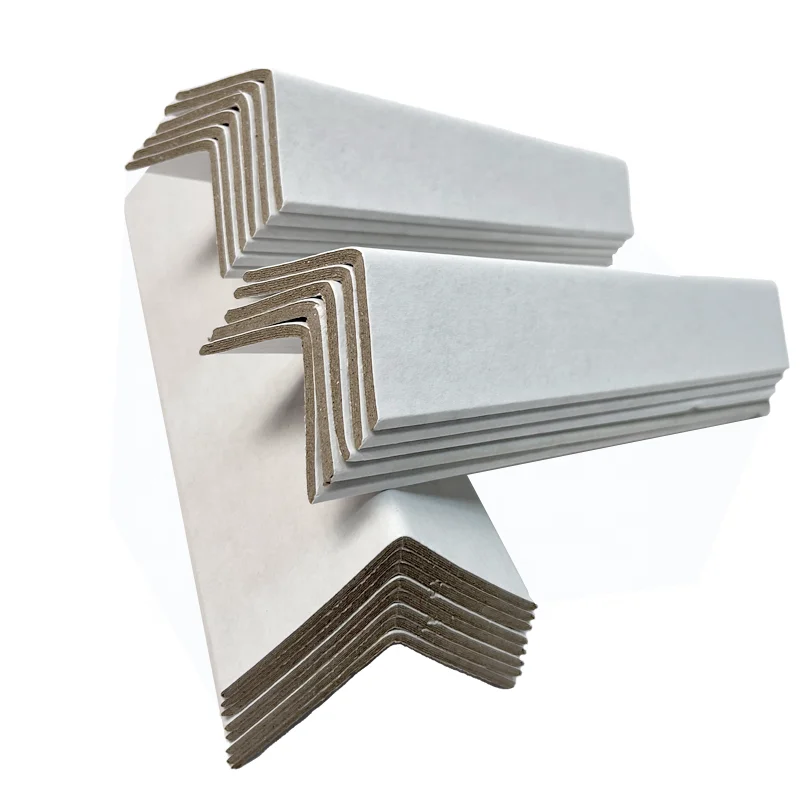 High Strength L Shaped Packaging Edgeboard 70MMx70MMx4MM Paper Corner Protector For Transportation Furniture Protection