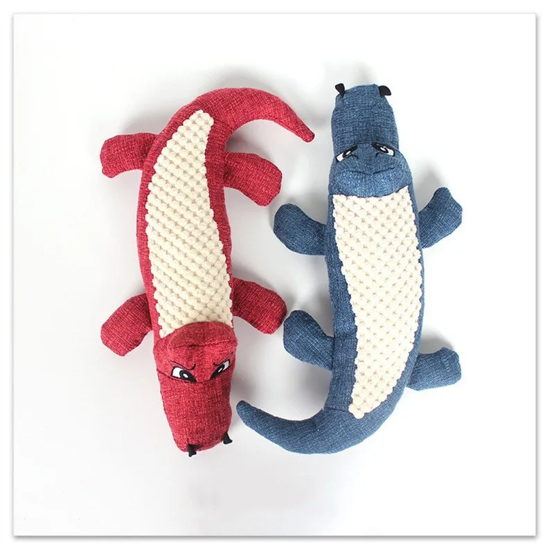 Cute Animal design Dog Plush Toy for Aggressive Chewers Interactive Crocodile Stuffed Plush Pet Toys Relieve Boredom Soft Dog