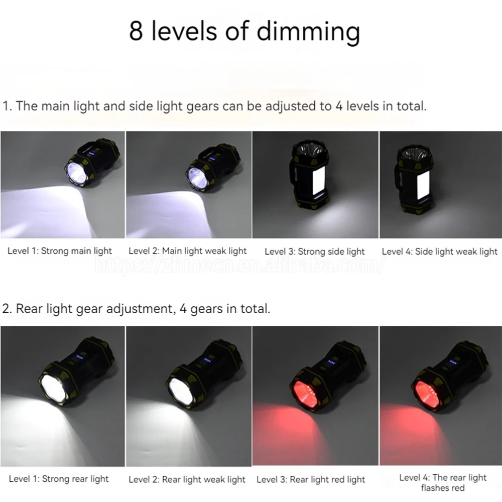 High Lumens Portable USB Multifunctional Waterproof Rechargeable Flashlight Searchlight Spotlight for Hunting Outdoor Work