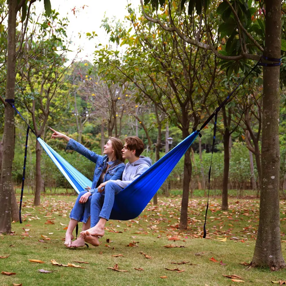Parachute hammock  lithe fabric hammock for camping with family nylon two person hammock lightweight