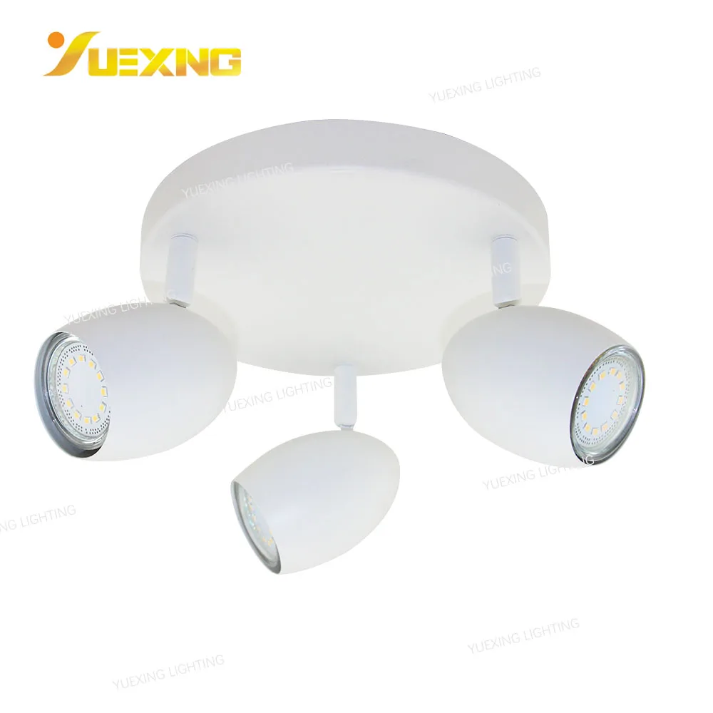 Double  Four head led ceiling home spot round shaped halogen ip20 market spot bar lamp
