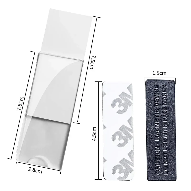 Strong Neodymium Magnetic Badge Holders/Magnetic Name Tags Kit with Adhesive Tape and acrylic plate