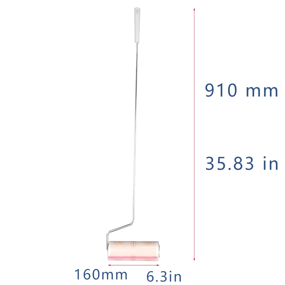 SAN KOU 6.3In 16cm 10-50Sheets Lint roller ground Floors long handle pet hair remover