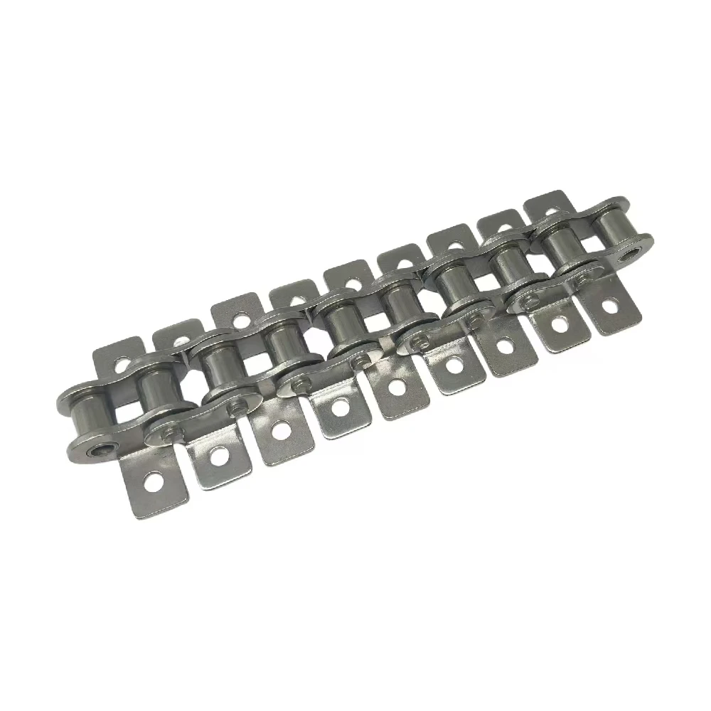 Source Factory  DIN ISO 10A 12A 16A 20A SS304 Roller Chain With K1 Attachment