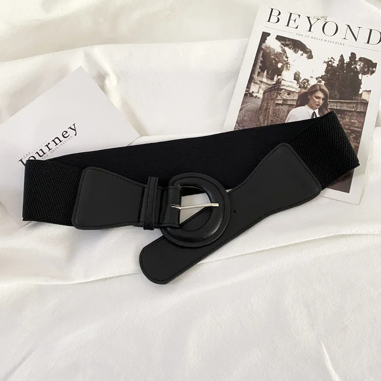 Women Fashion Leather Wide Belts For Coat Dress Decoration Vintage Ceinture Femme Pin Buckle Waist Seal Belt For Ladies