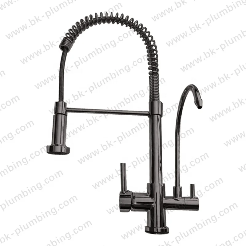 Torneira Cozinha Bancada Com Filtro Kitchen Faucet Water Purifier Rose Gold Filter Tap Kitchen Pullout 1Way Spray Faucet