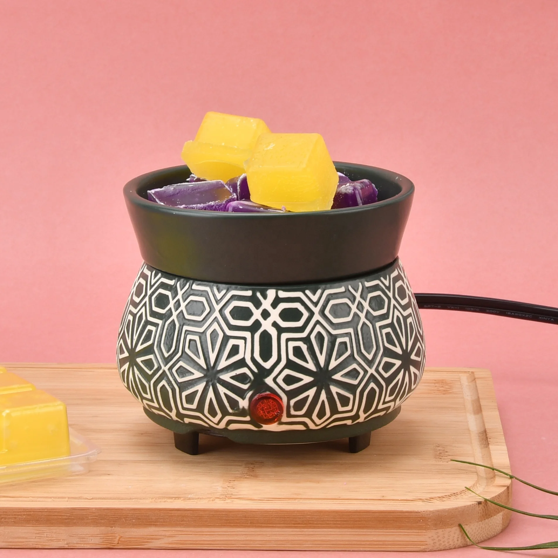 Ceramic Plug in Candle Melt Burners Stoneware Electric Scented Candle Wax Warmer Ceramic 2 In 1 Fragrance Wax Melt Warmer