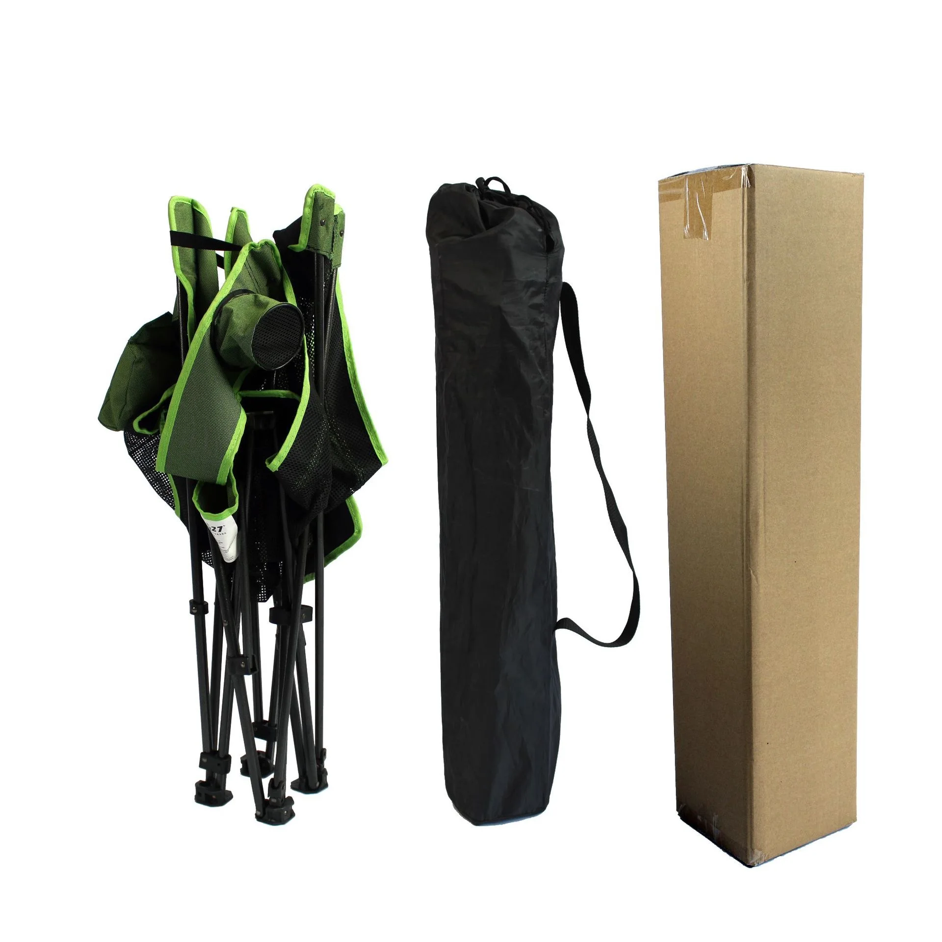 Wholesale Heavy Duty Padded Camping Outdoor Chair with Lumbar Support and cooler bag