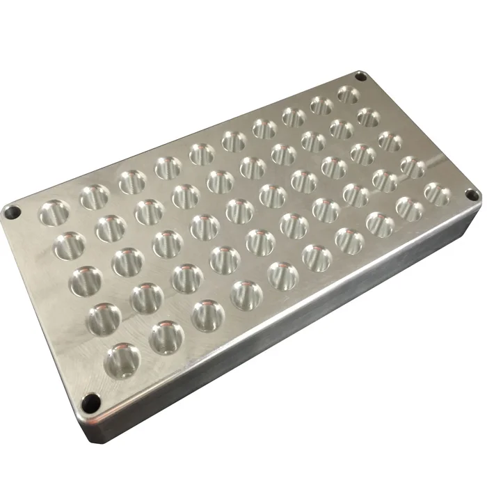 CNC machining OEM custom round billet 6061-T651 aluminum loading block tray parts