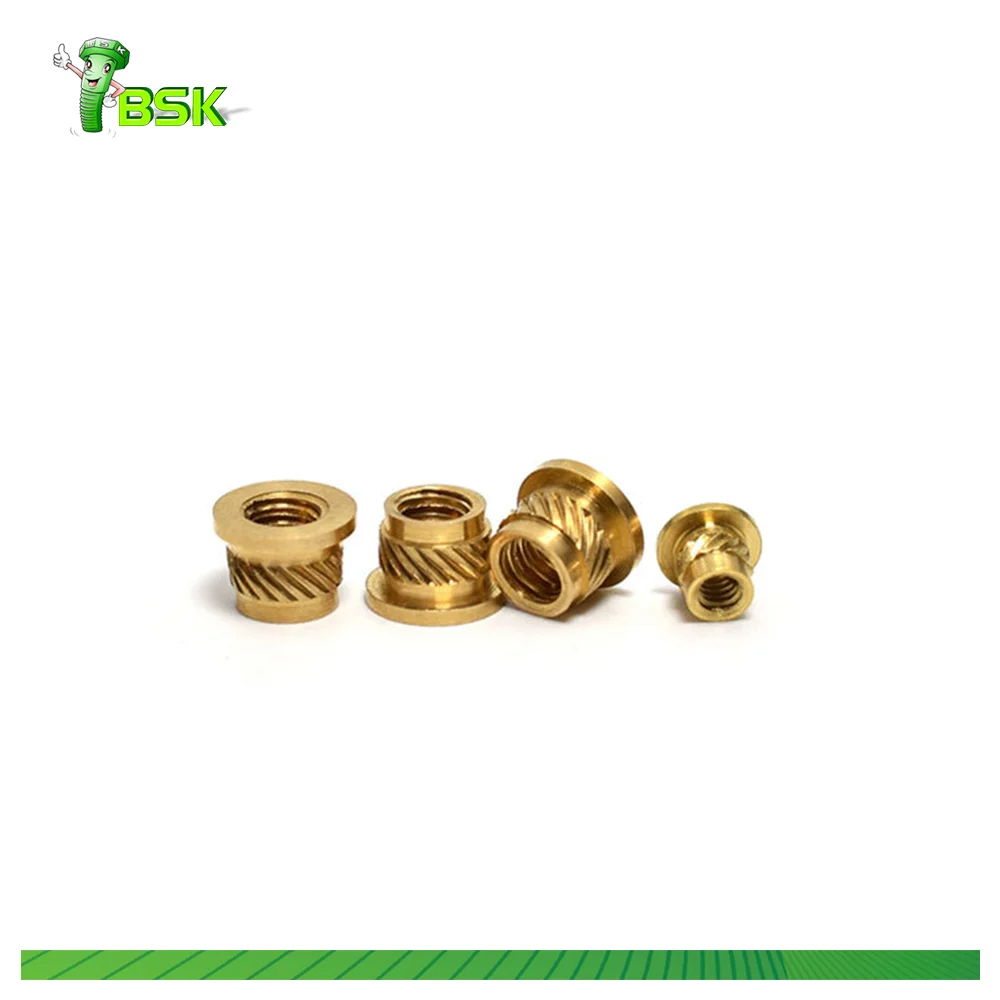 1000PCS/bag  M1.4 M1.6 M2 M2.5 M3 M4 M5 M6 plastic knurled nut knob Copper Thread Inserts Nut