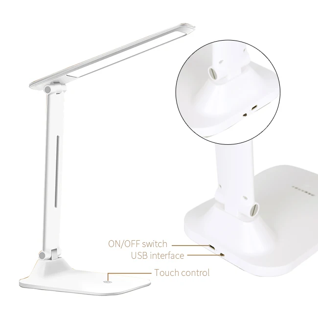 
KLT led table light foldable modern bedroom table light USB office lamp desk 