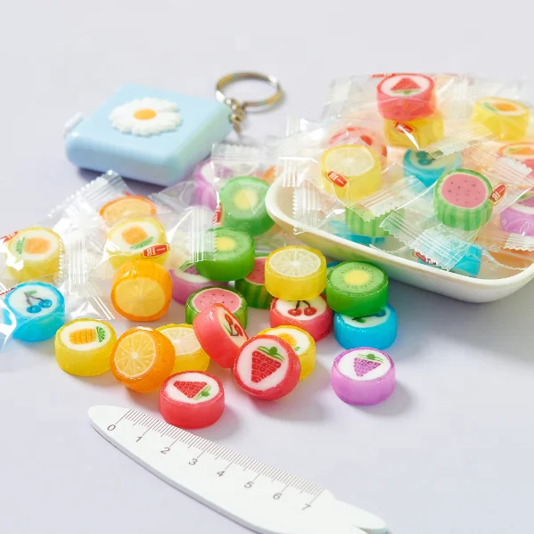 Different Types Hard Fruit Pattern Candy Fruit Mini Shaped Hard Candy