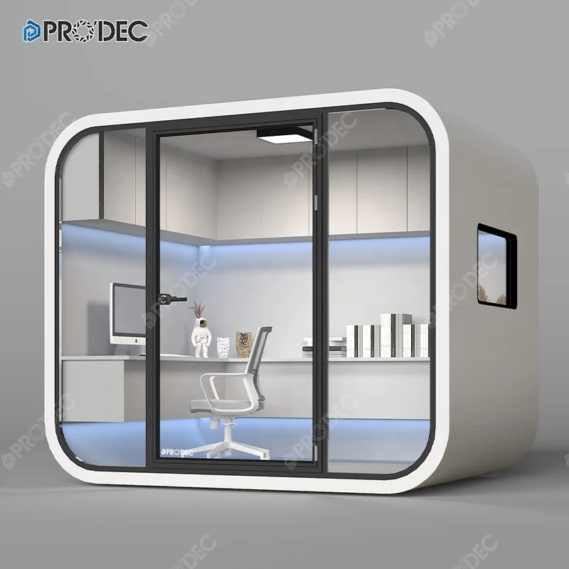 soundproof booth working room telephone cabin outdoor garden training pod 4 person office meeting pod