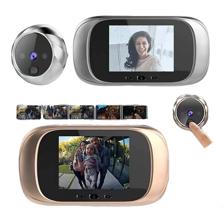 Smart Anti Theft Ring Video Door Bell Monitor Doorviewer Digital Magic Eye Door Viewer Door Peephole Camera