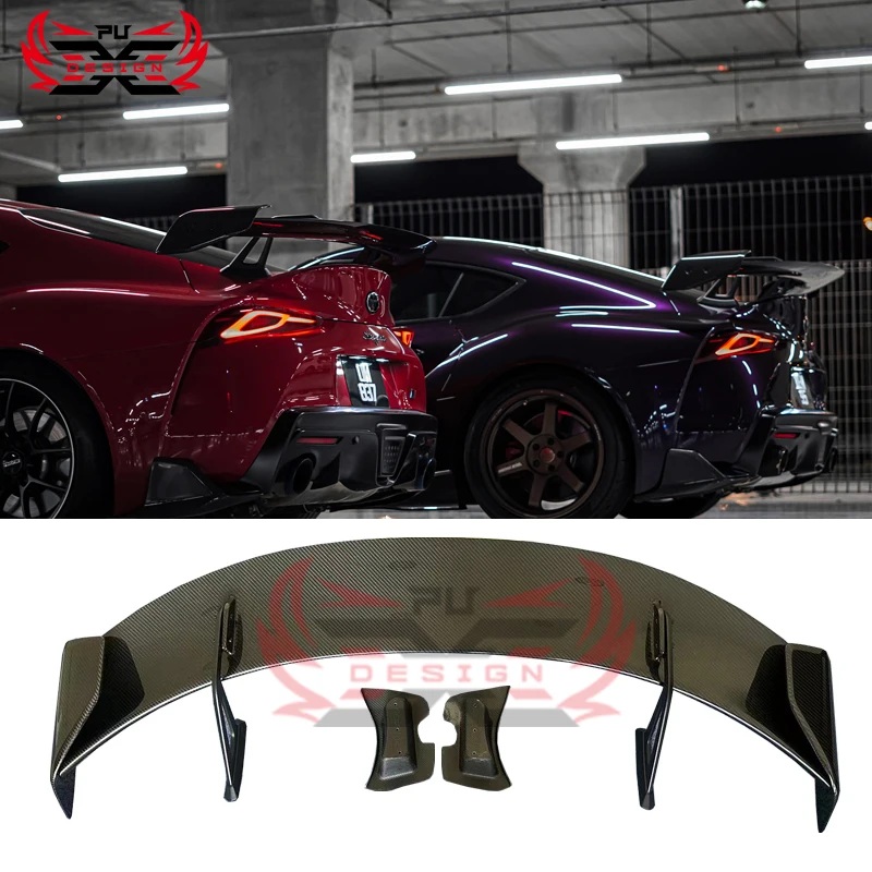Carbon Fiber Supra A90 A-D Style Swan Neck Wing for Toyota Supra GR MK5 A90 A91 Trunk Spoiler Splitter Aerodynamic Kit
