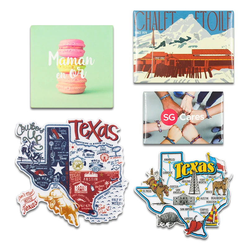 Personalized Custom Souvenir Refrigerator Magnets Fridge Imanes De Refrigerador Memo Note Metal Clip Resin Fridge Magnet