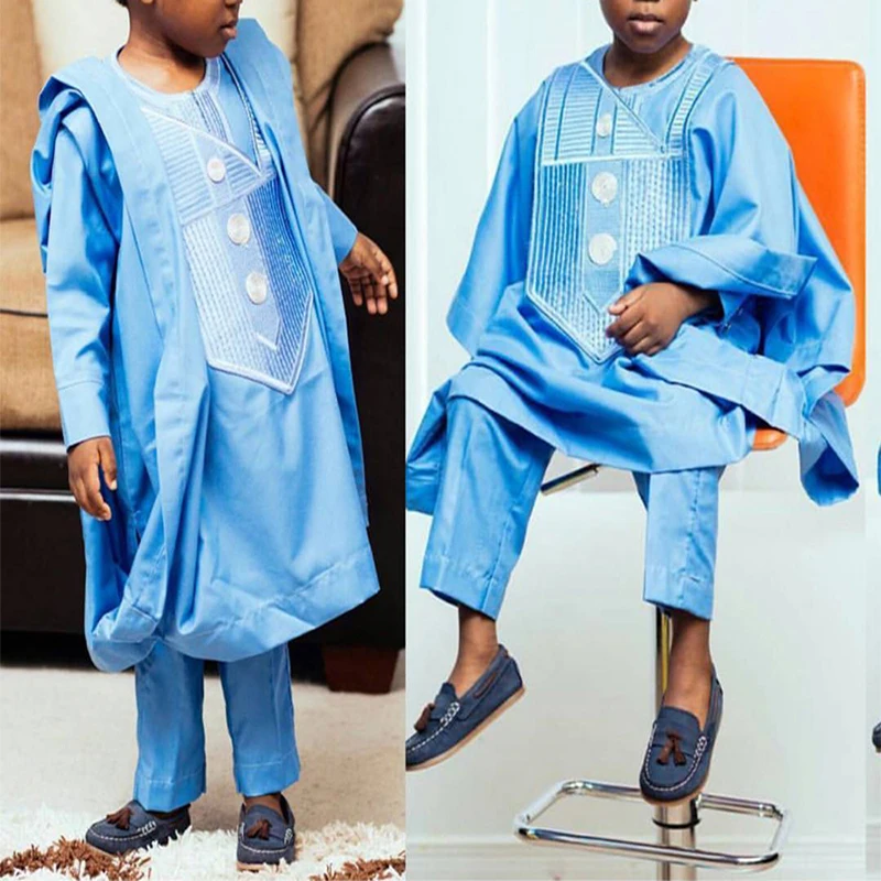 H&D Kids Clothing Sets African Style Shirt 3PCS Kids Clothes for Child African Clothing