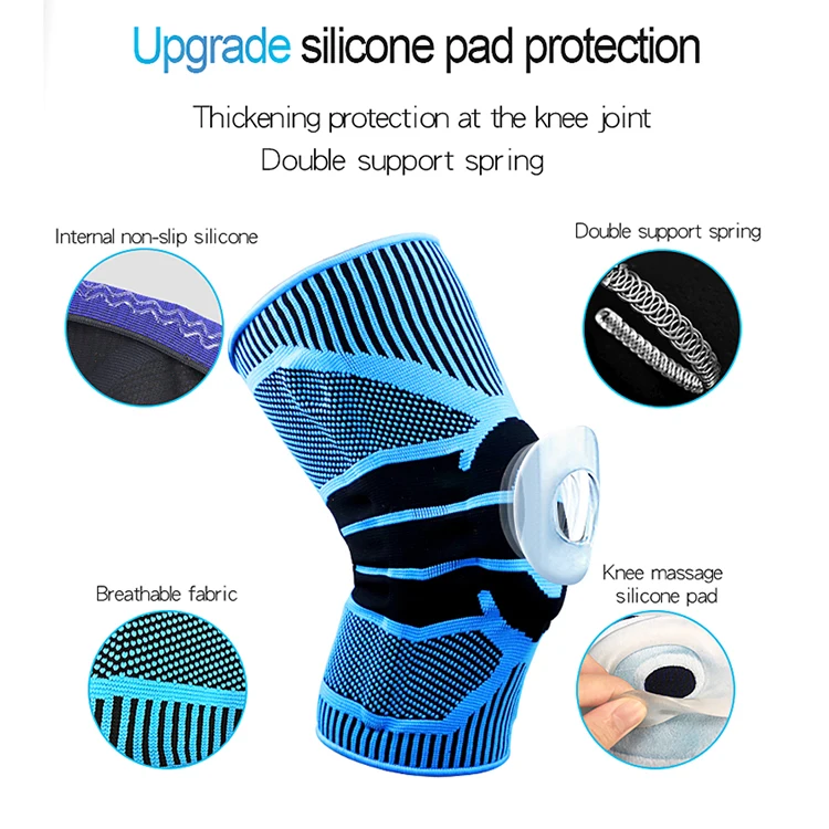 Runyi 2 Pack Compression Knee Braces Knitted Knee Support for ACL & Arthritis Pain Relief