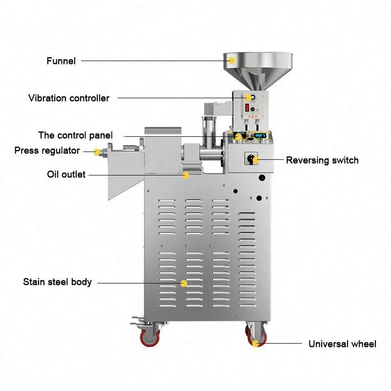 Top quality almond oil press hemp seed oil press soybean sunflower seed cottonseed palm edible oil refinery machine