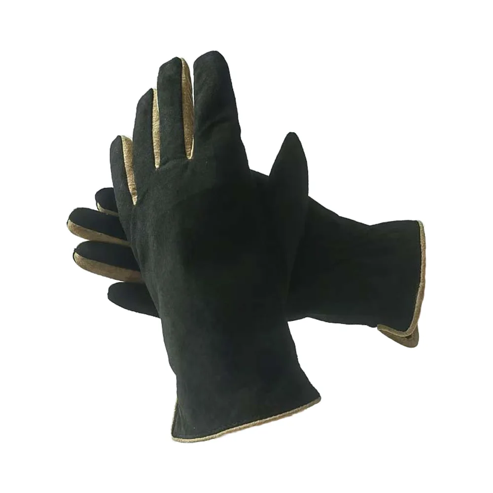 Hot sales high quality new style genuine leather fashion dress gloves for ladies pig suede leather gloves low rate price