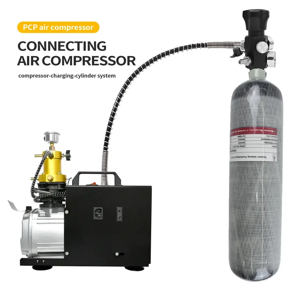 TUXING High Quality ODM Hpa 3L 4500psi 30mpa 300bar Outdoor Hunting Scuba Diving PCP Wrapped Composite Carbon Fiber Gas Cylinder