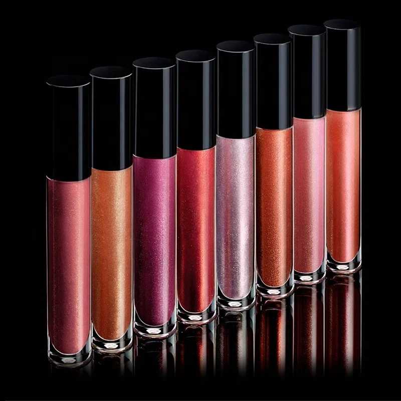 Shimmer Lip Gloss Private Label Waterproof High Pigment Custom Lipgloss Glitter Plump Ice Cream Lip Glossy