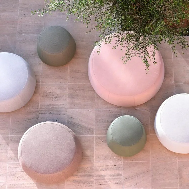 Стильный пуф ручной вязки для дома и улицы, удобный напольный Пуфик для детской комнаты