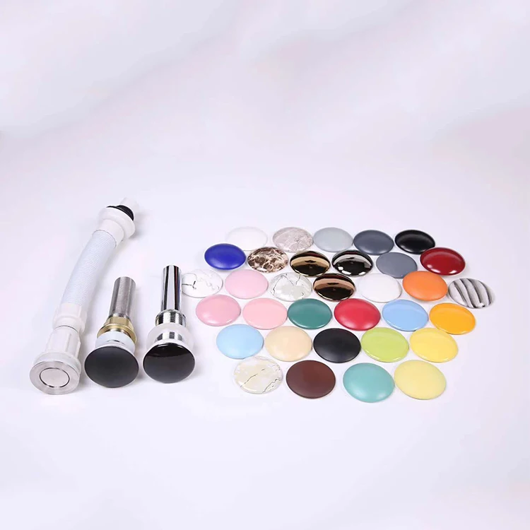 Polished Bathroom Wash Basin Sink Drain Pop-up Outlet Drainer Pipe With Ceramic Matte