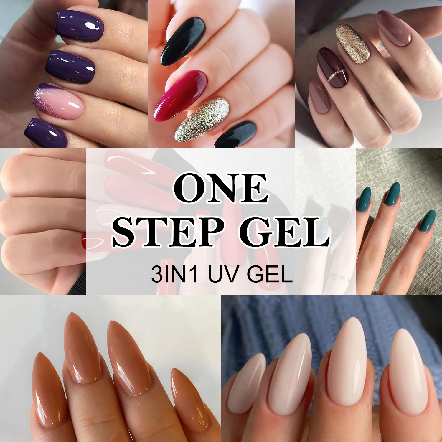 Private Label Factory Supply 3 in 1 Colors Gel Nail Polish Custom one setp Gel Polish For Nail Salon
