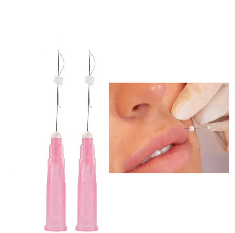 Blue Bio Lip Filling Face Breast Lifting Smooth Wires Sharp Needle 30g 25mm Mono Pdo Threads