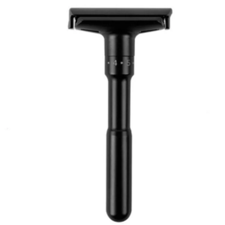 
New Hot Sell private label Adjustable Razors Mens Safety Double Edge Razor Black Classic Shaving Razor 