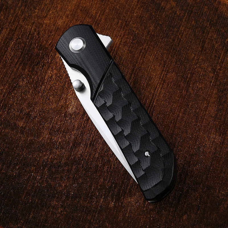 Free Sample 8.5In Factory Popular Big Size D2 Steel Blade Black Color G10 Handle Folding Hunting Survival Camping Knife Blanks