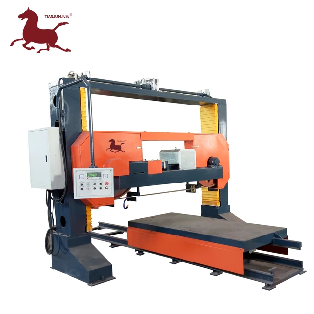 Horizontal thin plate diamond wire saw stone cutting machine for composite board Splitting
