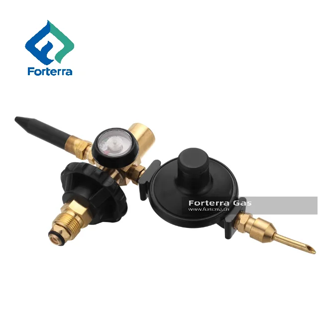 High Quality Industry Gas Pressure Regulator Valve Helium Balloon Gas Filler Regulator with Gauge