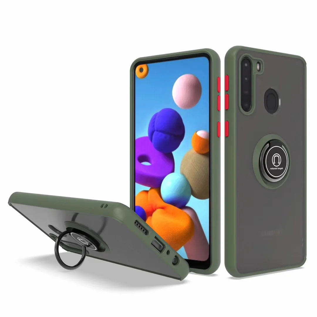 For Samsung Galaxy A91 A90 A82 A81 A71 A52 4G 5G Case TPU PC Hybrid Airbag Car Mount Skin Color Bumper Phone Case Covers