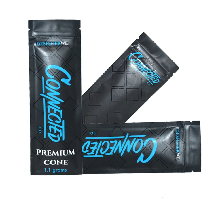 Sealable 1.5g Cartridge Pouch Roll Tube Packaging Soft Touch Zip Plastic Bag Smell Proof Plastic Packaging Mylar Bags