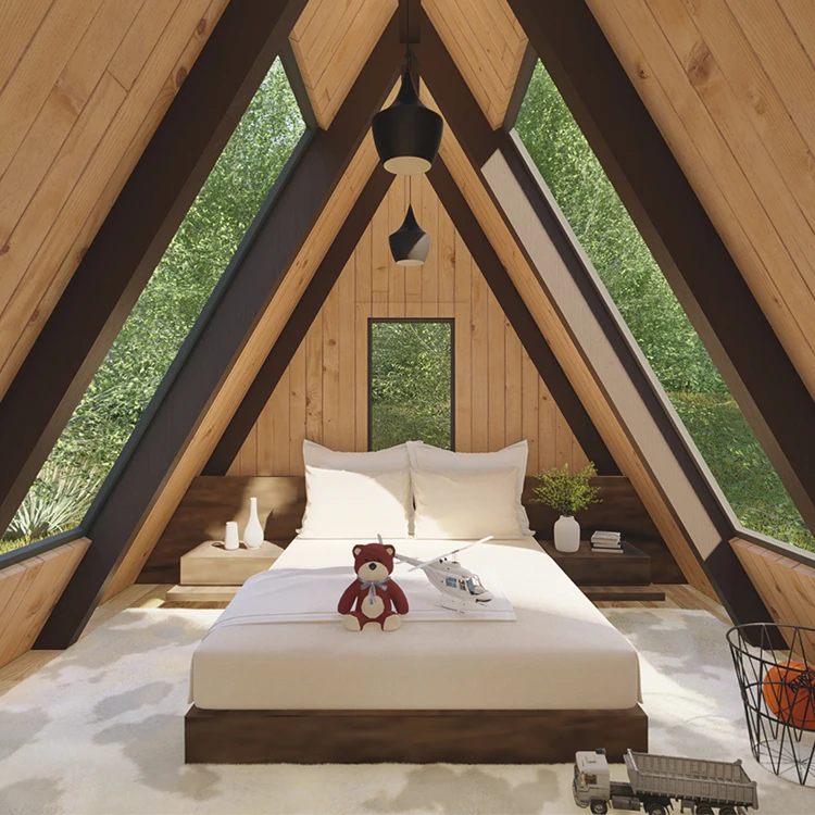 Triangle Houses Low Cost Kit Homes Modular house container house A Frame Wooden Camper Hotel Home