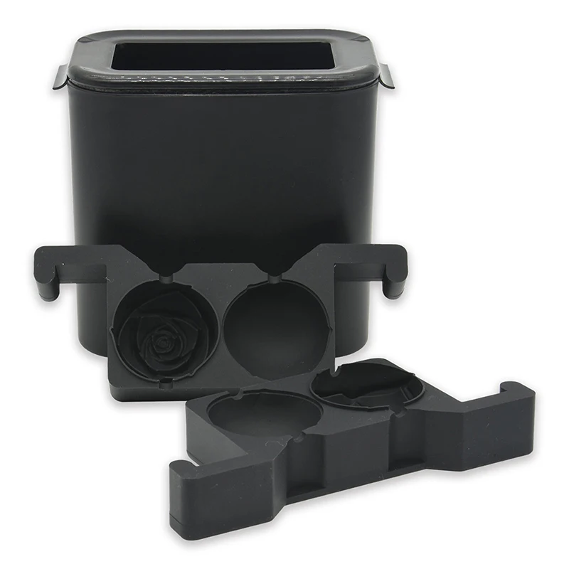 BHD Silicone Novelty Food Grade Large Slow Melting Rose Design Ice Cube Tray Maker Jumbo Clear Ice Ball Mold