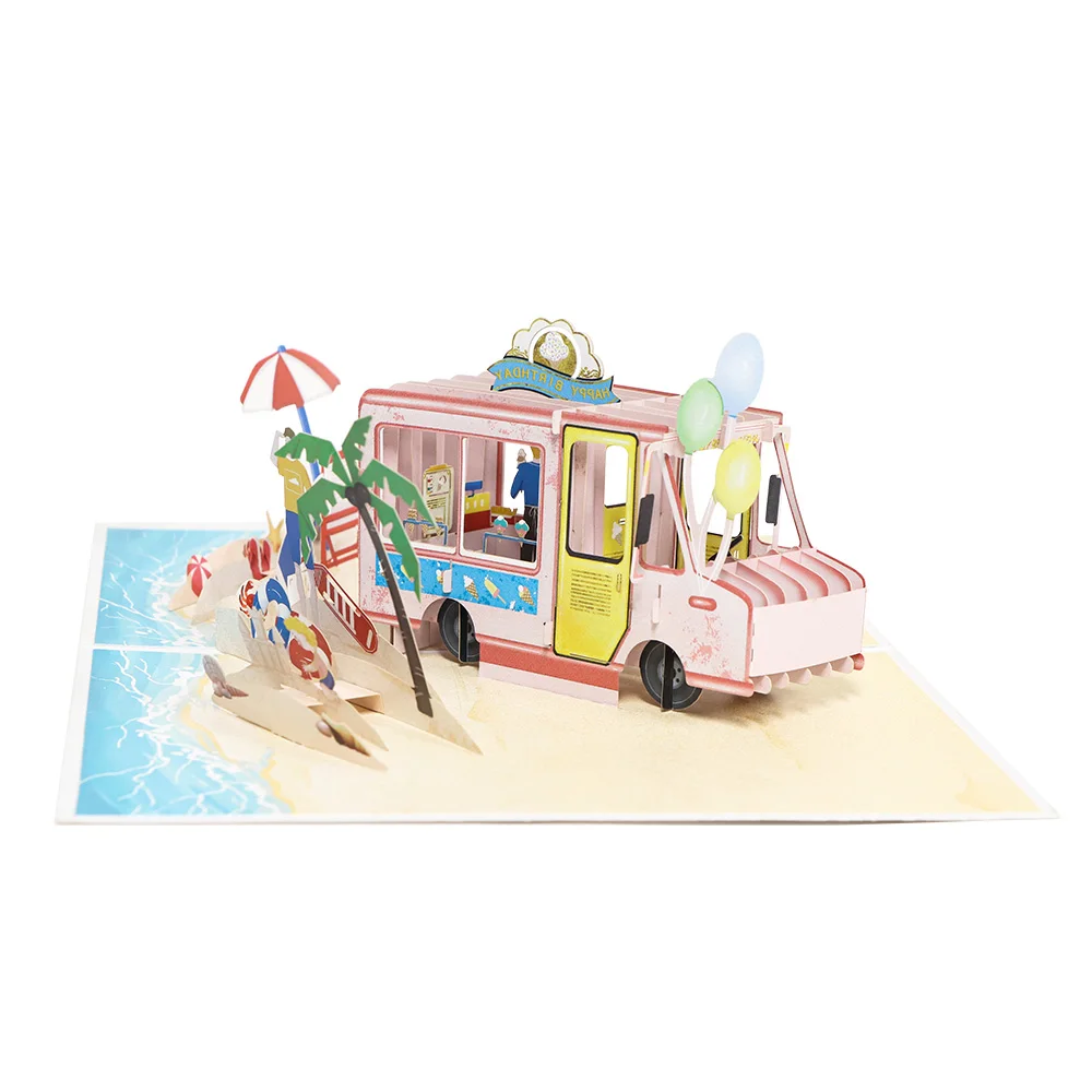 Happy Birthday Handmade Pop Up Card Greeting Card 3D Birthday Card For Birthday with Envelope