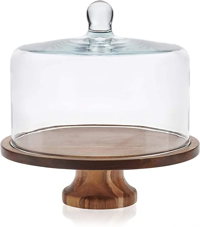 Готовый к отправке многофункциональный прозрачный стеклянный купол для еды