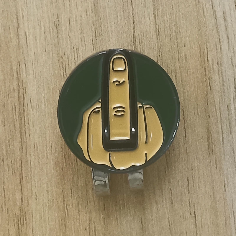 Middle Finger Lifts Golf Ball Marker with Magnetic Hat Clip Funny Alignment Golf Ball Marker Accessories