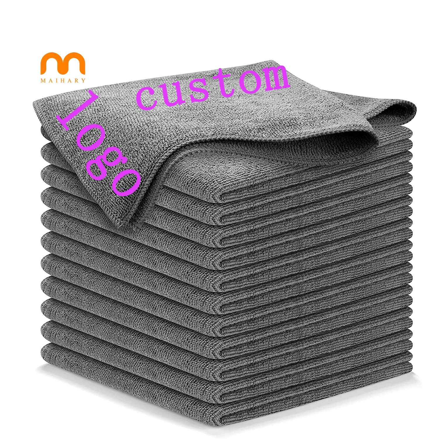 Wholesale Terry Housework Dishcloth Car Cleaning Cloth Rag Custom Logo Microfiber Kitchen Towel