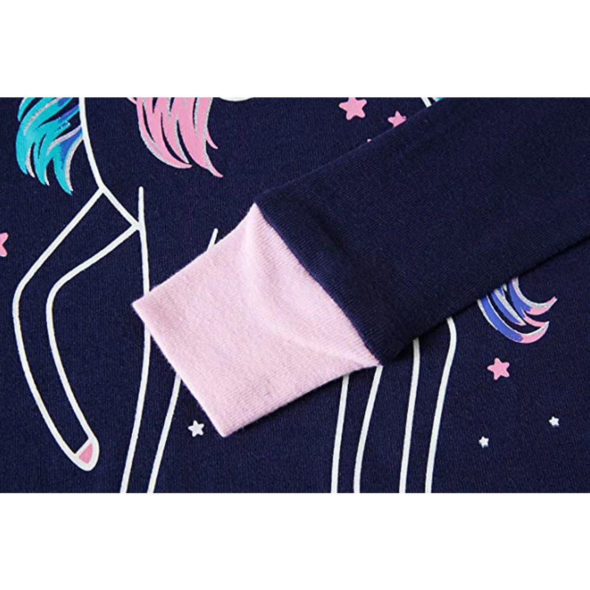 High Quality 100% Cotton Soft Christmas pjs Clothes Girls Long Sleeve Unicorn Pajamas Sets Child Wear 2 Piece Wholesale OEM