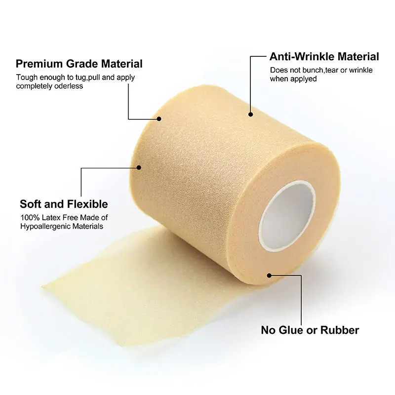 Aertuer elastic light free sample pre wrap pu foam bandage