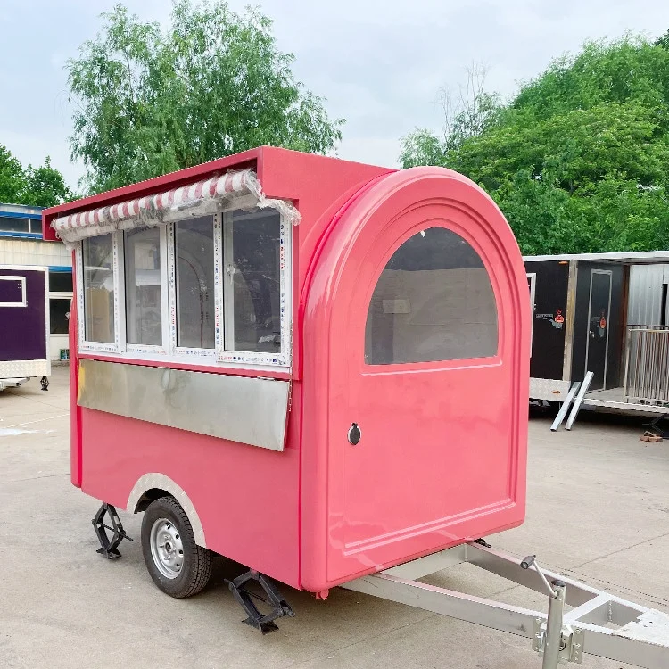 Newest Street Food Cart Mobile Ice Cream Food Trailer Stall Beverage Kiosk Barbecue Food Truck Street Kitchen For Sale